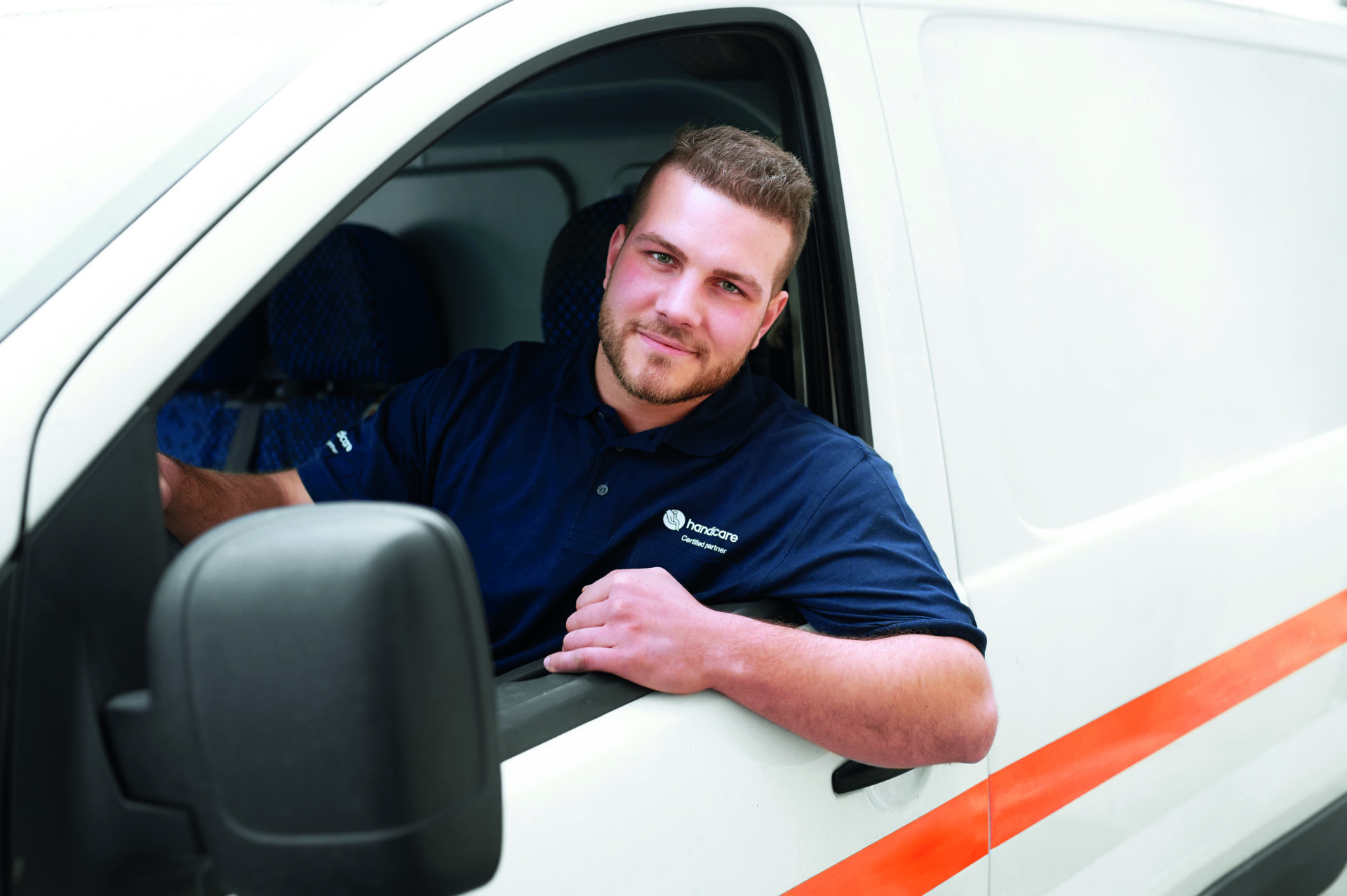 stairlift engineer in a van
